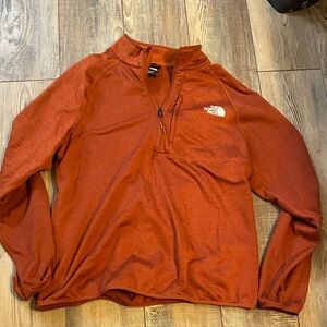 The North Face Men's Zip-Up Sweater in Rust